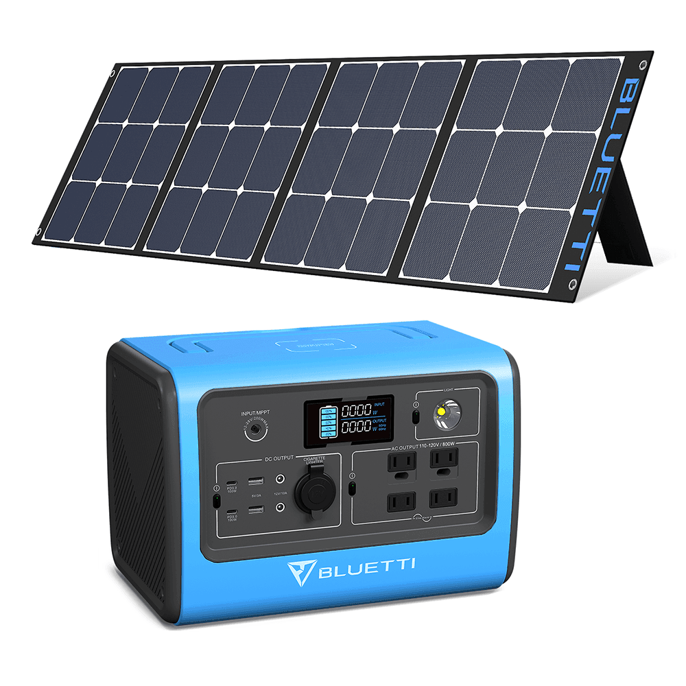 BLUETTI EB70(Blue) 716Wh/700W Portable Power Station+1*SP200 Solar Pan BLUETTI EB70(Blue) 716Wh/700W Portable Power Station+1*SP200 Solar Pan