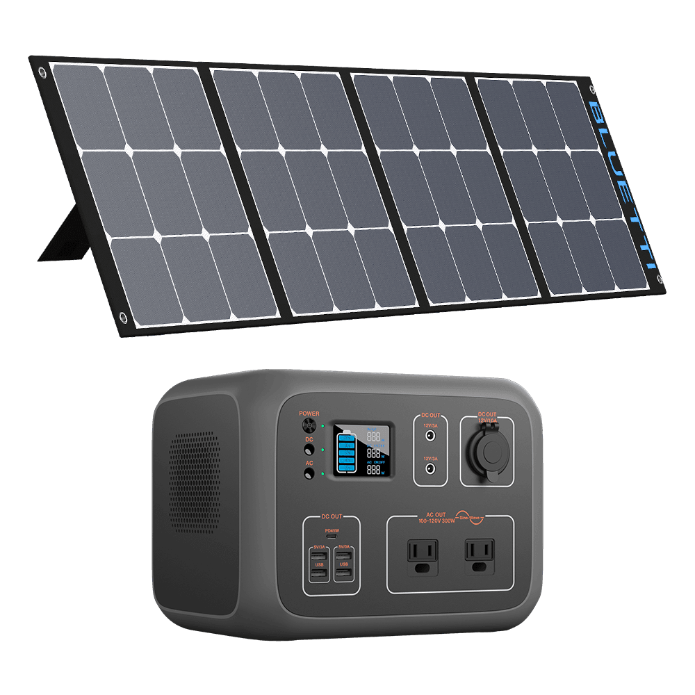 BLUETTI AC50S 500Wh/300W Portable Power Station +1*SP120/SP200 Solar Panel - Maxoak