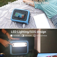 maxoak Bluetti ac50s power station wireless charging(max 10w) LED lighting/SOS design