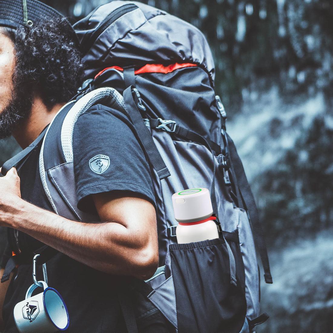 DU06 UV Self-Cleaning UV Water Bottle-White&Black - Maxoak